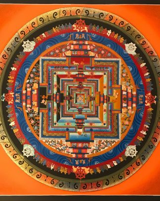 Kalachakra Mandala (Wheel of Time) on cotton canvas