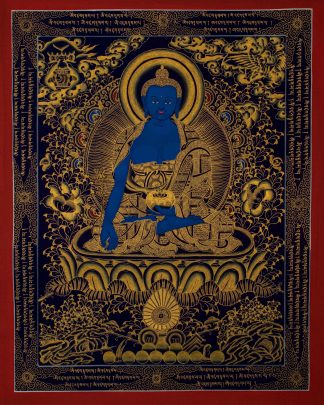 Medicine Buddha - Handmade Thangka Painting from N
