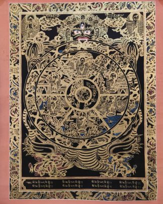 Wheel of Life | Riduk | Samsara - Tibetan Thangka   - C06037