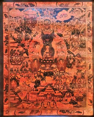 Buddha Life (Life of Buddha) - Handmade Thangka Thanka Painting on cotton canvas