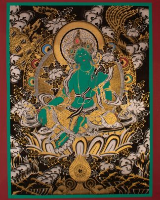 Green Tara - Handmade Thangka Painting from Nepal