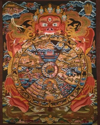 Wheel of Life |Riduk| Handmade Thangka Painting from Nepal |NY29961