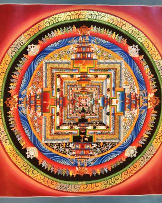 Kalachakra Mandala (Wheel of Time) on cotton canvas