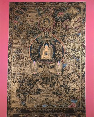 Buddha Life - Handmade Thangka Thanka Painting on cotton canvas