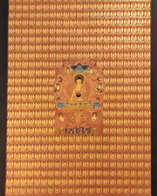 1000 Buddha Thangka | Buddhism | Spiritual | Handmade Sacred Thangka Thanka painting on cotton canvas for meditation