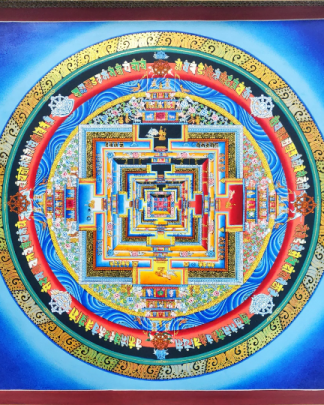 Kalachakra Mandala Original Hand painted | Dalai Lama |Fine Quality Wheel Of Time Mandala for Buddhist | Wall Decoration |Meditation