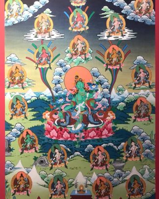 21 Tara | Tara | Handmade Thangka | Thanka | Buddhist | Cotton Canvas | Spiritual | Meditation